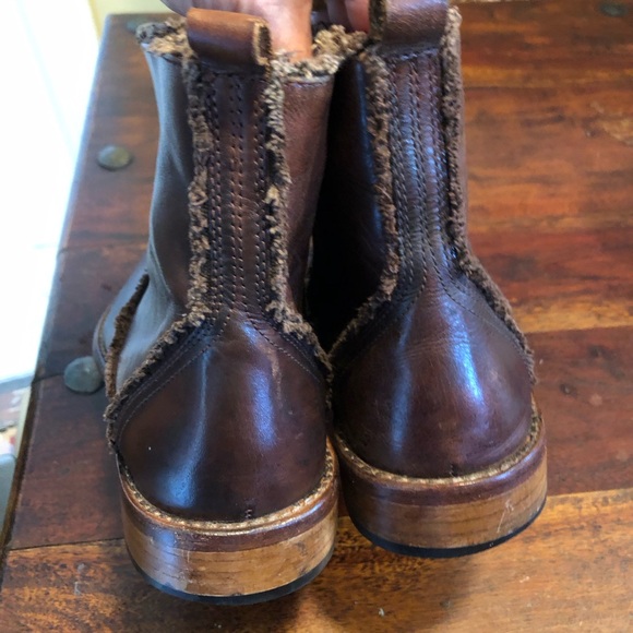 Men’s Red Tape Brown Leather Zip Up Boots/ Size 9 - Picture 6 of 15